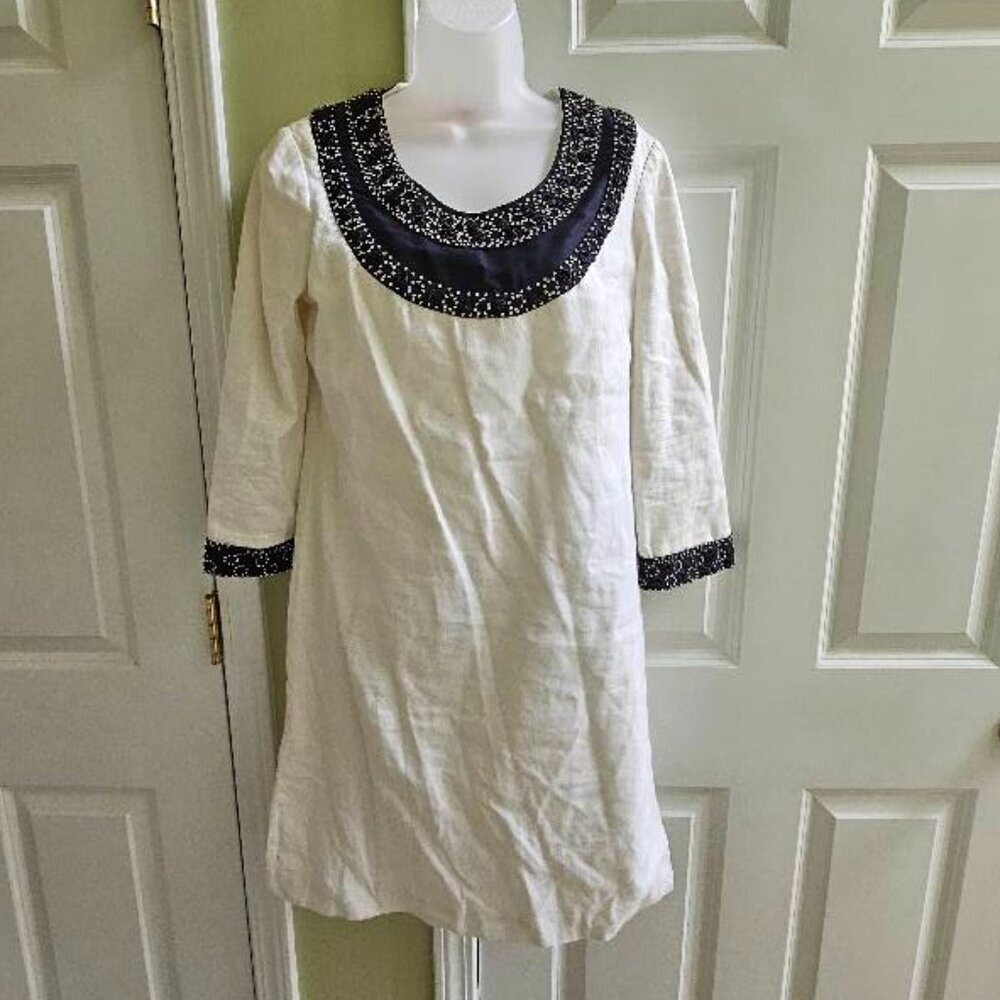 Tory Burch White and Black Mini Dress